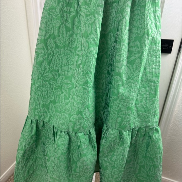 Lulu's Green Tiered Ruffled Midi Sundress Size Medium -#209 - Picture 6 of 16